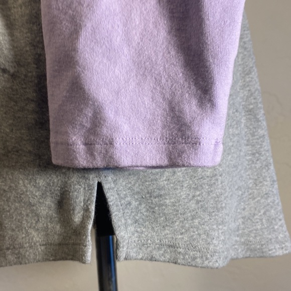Women’s shirt/top Lavender/gray jersey shirt sleeves rounded collar very soft - Picture 6 of 13
